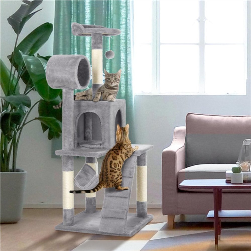 51" Cat Tree Bed Furniture Kitten Pet Play House